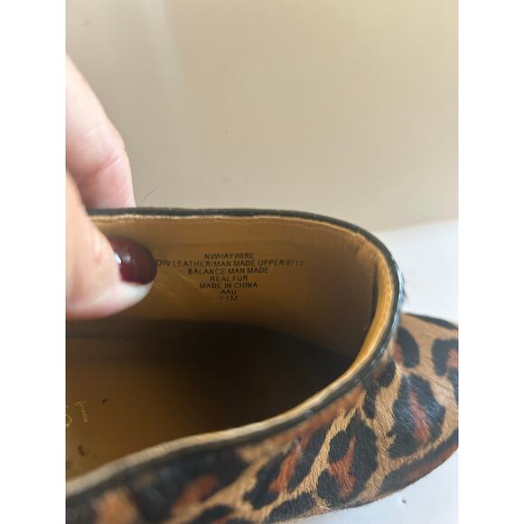 Nine West Platform Ankle Booties Stiletto Brown Leopard Print Calf Hair Sze 7.5 - Picture 7 of 12